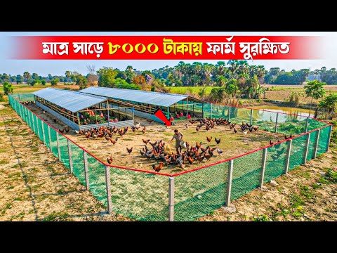একই জমিতে মুরগি-মাছ-ফল | সুরক্ষায় লাগলো মাত্র ₹ ৮৫০০ হাজারের নেট 😲 | Jhatka Machine