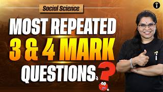 Social Science | Top Repeated 3 & 4 Marks Questions from MQPs & Preparatory Exams 💯