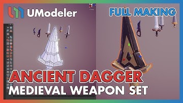 3D Modeling in Unity - Full Making Video of Modeling & Unwrapping an Ancient Dagger