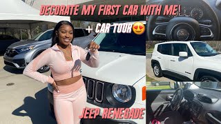 Decorate My First Car W/ Me! + Jeep Renegade Car Tour