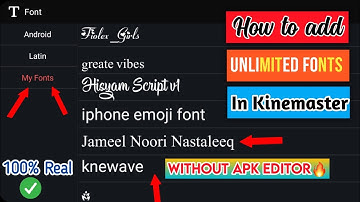 How to Add Custom fonts in Kinemaster |add fonts in kinemaster without apk editor |Zaini production
