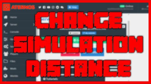 🟥 HOW to CHANGE the SIMULATION/VIEW DISTANCE of your SERVER - ATERNOS MINECRAFT 🟥