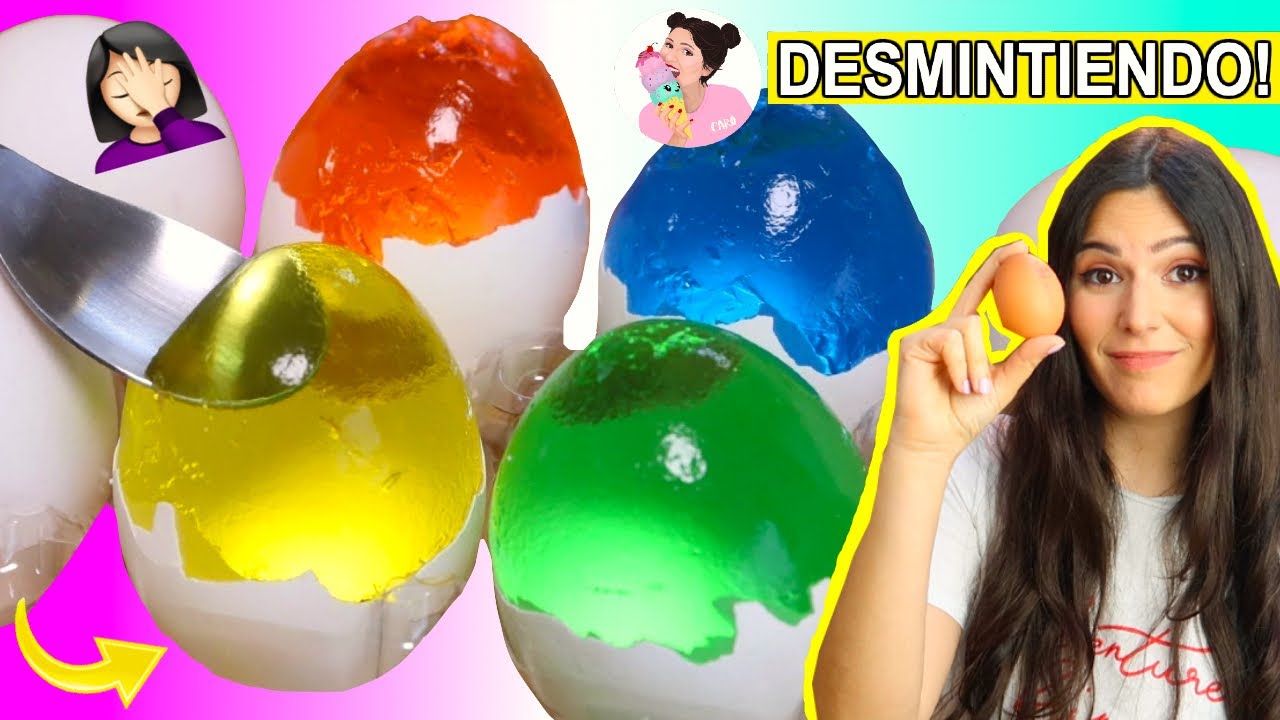 POSTRE VIRAL HUEVOS COLORIDOS de 2 INGREDIENTES ¿FUNCIONA? | CARO TRIPPAR