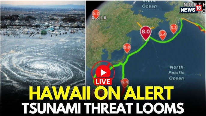 LIVE: Massive Earthquake Triggers Tsunami Alert in Hawaii, Japan, Russia |  Evacuation Begins- N18L