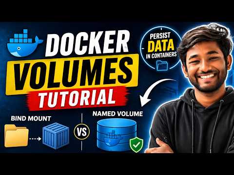 Docker Volumes Tutorial 🐳 | Persist Data in Containers (Bind Mount vs Named Volume)