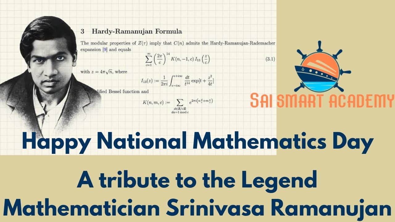 Srinivasa Ramanujan S Birthday Is Celebrated As National Mathematics Day