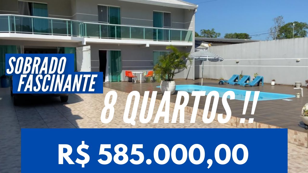 SOBRADO ESPETACULAR COM 8 QUARTOS | R$ 585.000,00