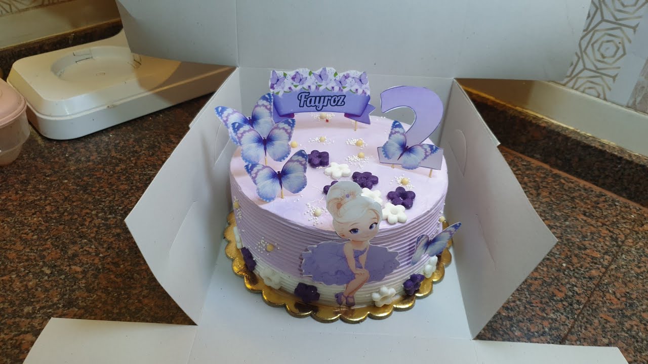 تورتة بنات❗مقاس ٢٠ بشغل عجينة سكر بسيط اعطاها لمسة جمالية تحفة❗ازاي تطبعي الصور وتحطيها علي التورتة