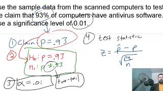 Testing a Claim About a Proportion - Section 8.2 - Elementary Statistics