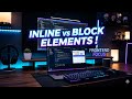 Inline vs Block Elements in HTML Explained Clearly 🚀