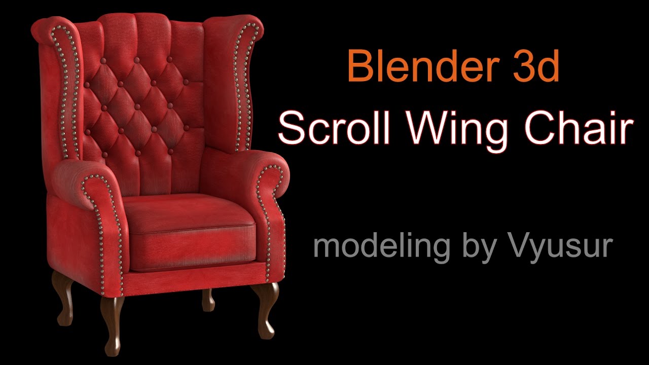 Scroll Wing Chair Modeling With Blender 3d 278a YouTube