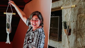 Esse Painel de Macramê vira um Suporte para Vasos! | Tutorial Passo a Passo