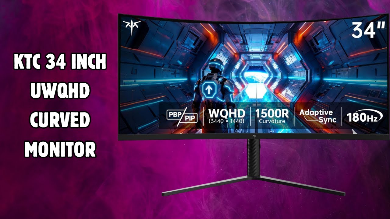 KTC 34 Inch UWQHD Curved Monitor | 180Hz Refresh | 1ms MPRT Gaming - FULL REVIEW