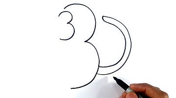 How To Draw The Monkey From Numbers 33 Easy Step By Step || Monkey Drawing Tutorial