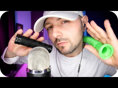 ASMR Mouth Sounds Tubes Fast To Slow