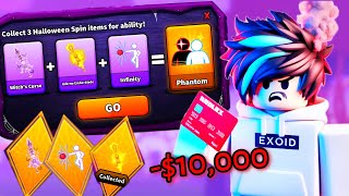 I Spent $10,000 On Halloween Spins in Blade Ball... (I GOT SCAMMED)