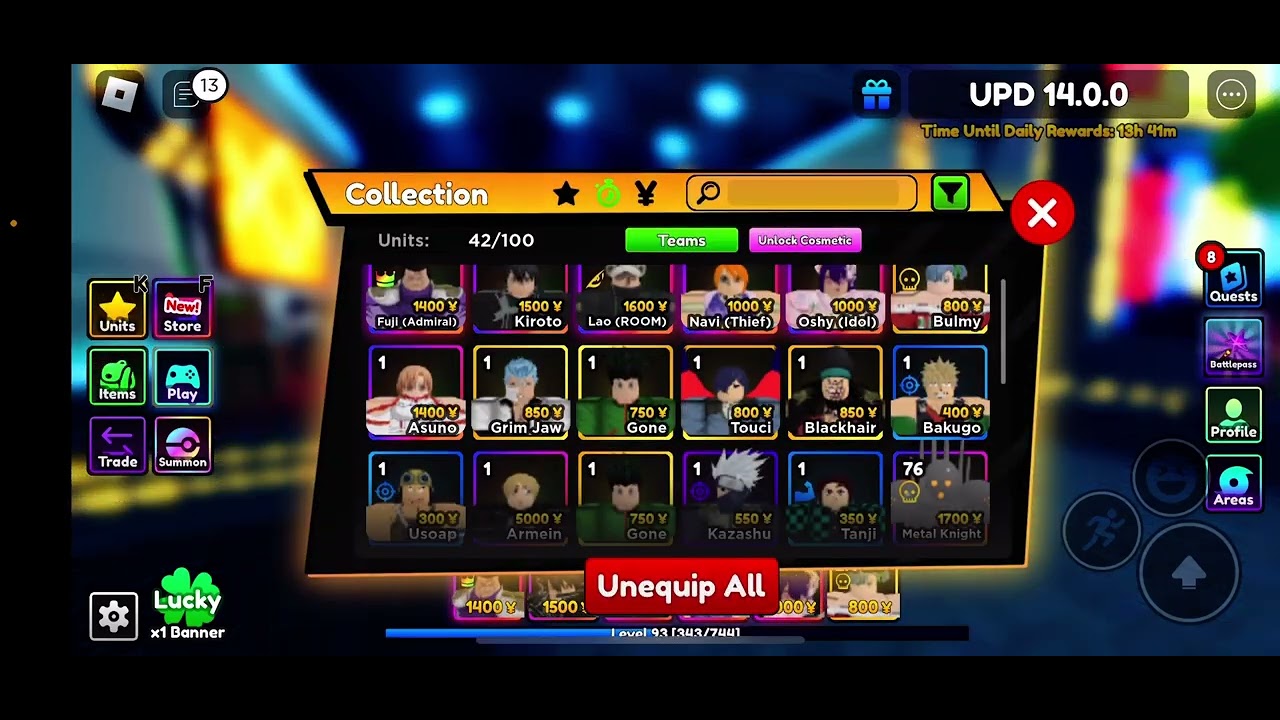 ASUNA SHOWCASE IN ANIME ADVENTURES