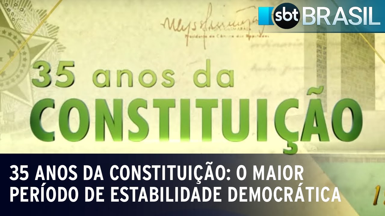 35 anos da Constituição: o maior período de estabilidade democrática | SBT Brasil (06/10/23)