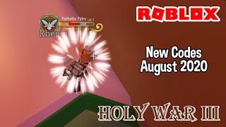 Roblox Holy War III New Codes August 2020