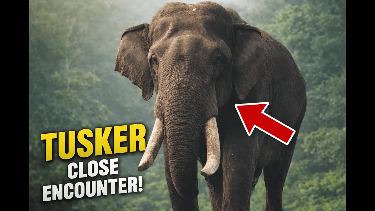 Close Encounter with a Giant Tusker | Kabini River Safari | Wild Asian Elephant
