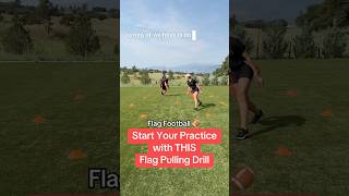 Youth Flag Football Warmup Flag Pulling Game & Drill | Fun! #practice  #flagfootball #drill #shorts