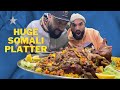 The biggest somali food platter  damal restaurant london