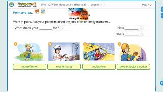 E4-U12-L1-P12 TIENG ANH 4 BAI 12 LESSON 1 TRANG 12
