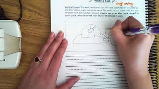 1st Grade Narrative Writing, Drawing Beginning, Middle, End