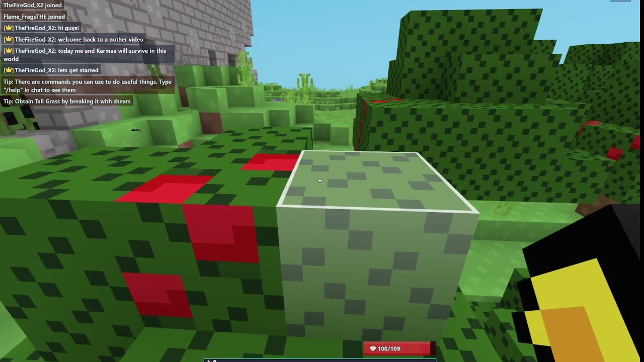 Played bloxd.io survival world with my friend (part 1)