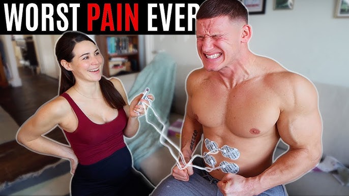 olympic gold medalist new mom tries labor pain simulator and compares to  real labor, the east fam