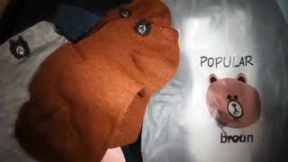 POPULAR BROUN SOCKS IN A BAG chonzsky unboxing