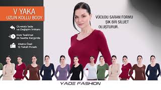 Yeni Sezonun Favorisi Parmak Detaylı Bisiklet Yaka Body Yade Fashion