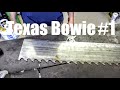 FORGING Damascus From SAW BLADE for my First Bowie Knife in TEXAS Bladesmithing and Knifemaking