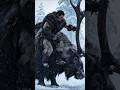 Prehistoric Boy’s Brave Hunt in Frozen World | Realistic Survival Short#primitivelife #hunting