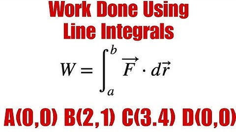 Work Done Using Line Integrals Vector Calculus Example