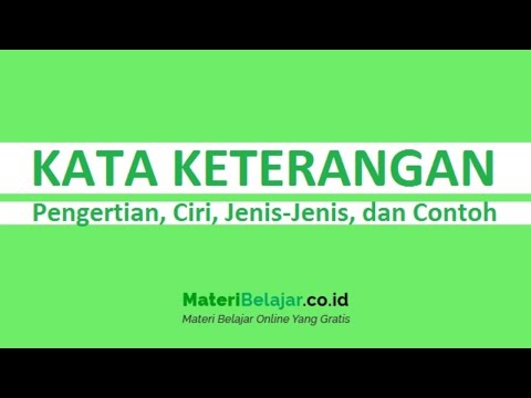 Video: Apakah terbiasa dengan kata keterangan?