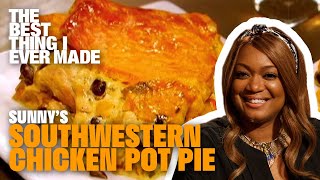 Celebrity Southwestern Chicken Pot Pie with Sunny Anderson | The Best Thing I Ever Made | Food Network Net Worth