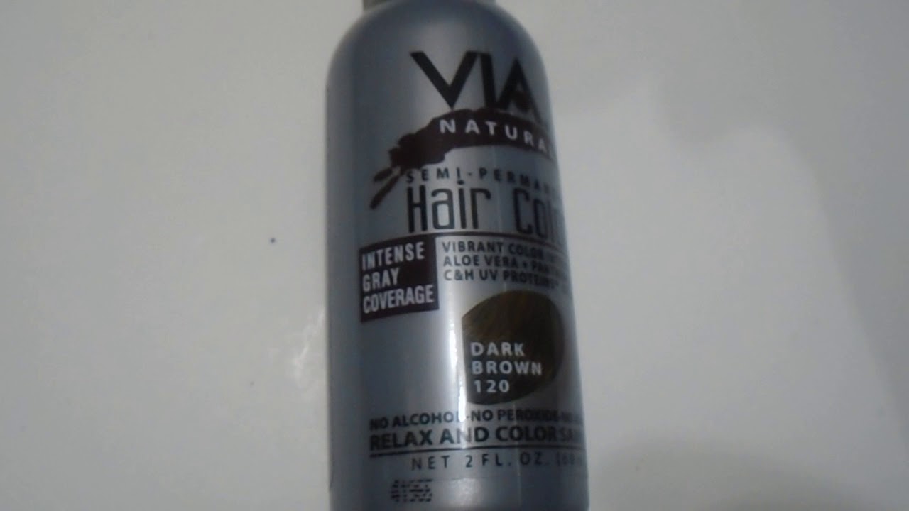 Via Natural Living Semi Permanent Hair Color 2oz 120 Dark Brown