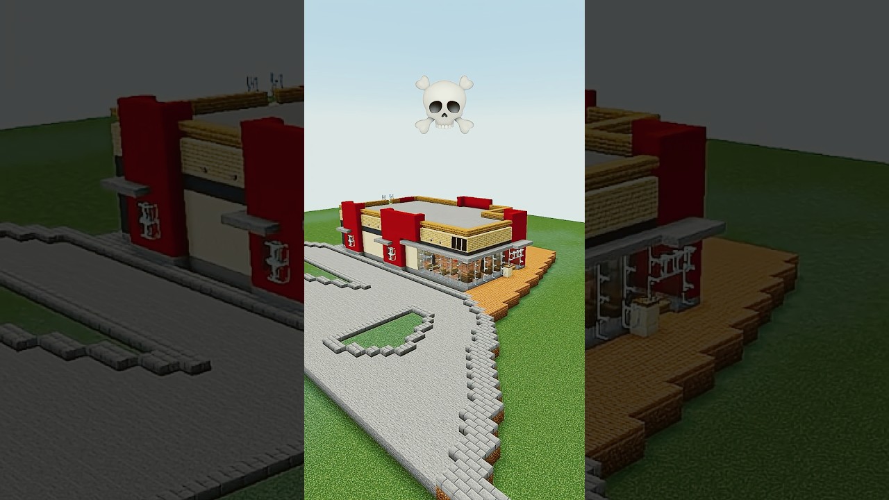 Minecraft KFC Build Battle - Noob vs Pro vs Hacker vs God #shorts #minecraft