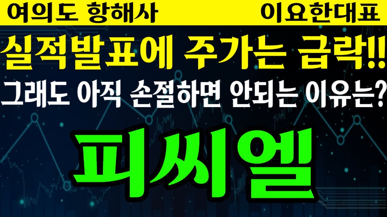 피씨엘] 실적발표에 주가는 급락!! - YouTube