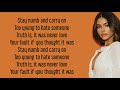 Madison Beer Stay Numb And Carry On Lyrics mp3