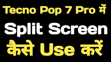 How to enable split screen in Tecno Pop 7 Pro || Tecno Pop 7 Pro me split screen kaise enable kare |