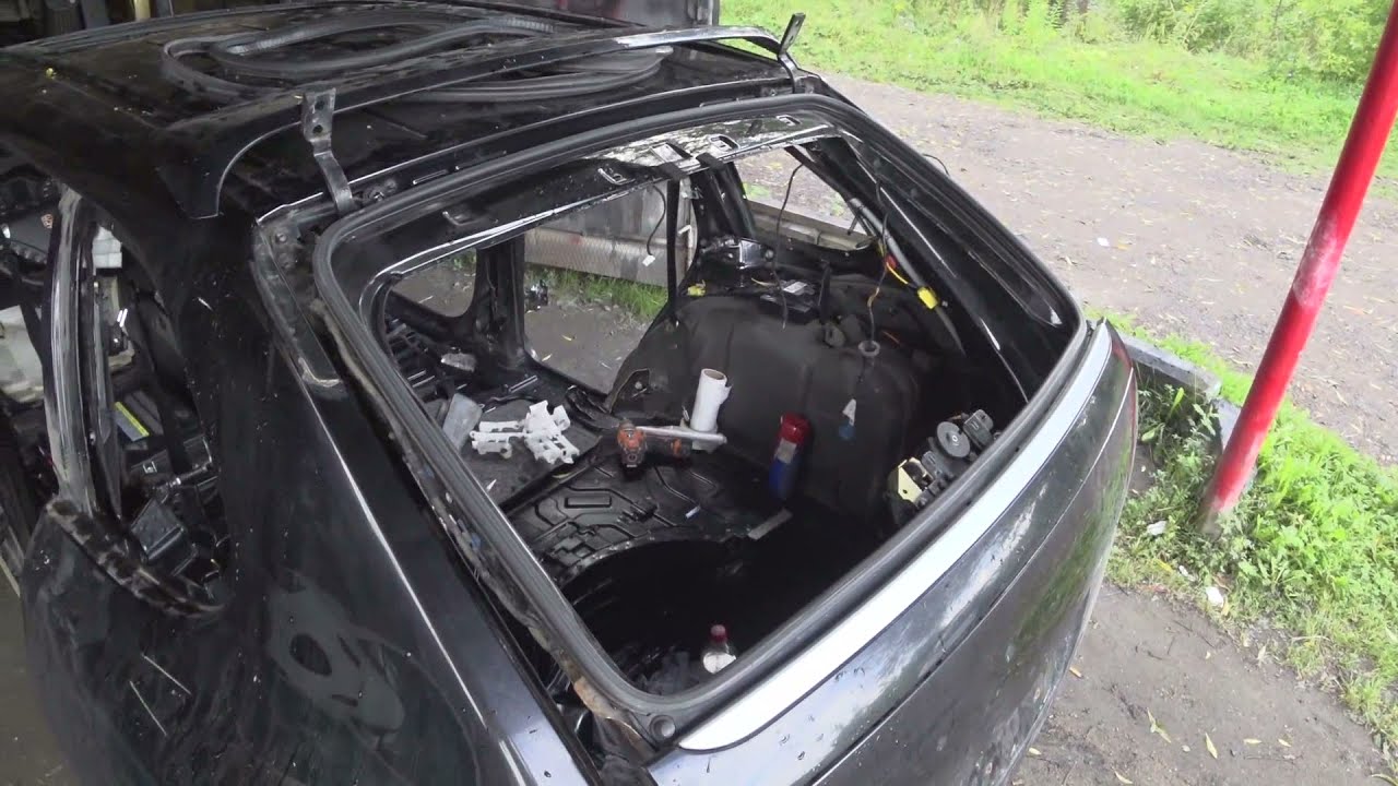 Как снять крышку багажника и стекло Porsche Cayenne [Порше Кайен] VW ...