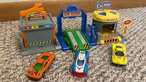 Turbo Wheels Mini Playset and Car Collection - Unboxing, Review, and Demonstration