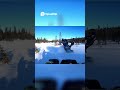Stuck Snowmobile Through Snowy Trees Epic Winter Adventure