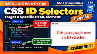 FA26-IMED-1416 | CSS ID Selectors – Target Specific HTML Elements (Page 66)