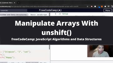 Manipulate Arrays With unshift (Basic JavaScript) freeCodeCamp tutorial