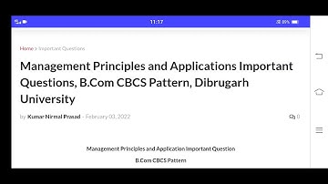 Du sol Management principles and applications important questions ||B.com  first semester || B.com