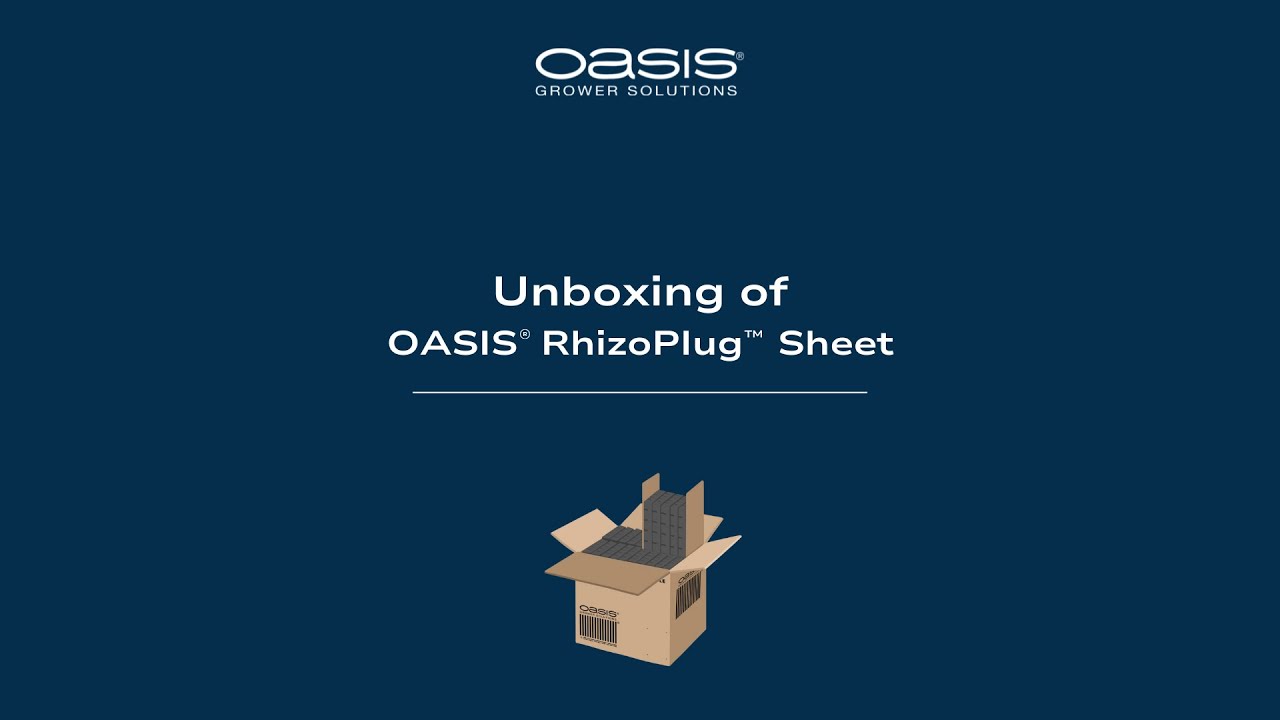 Unboxing of OASIS® RhizoPlug™ Sheet