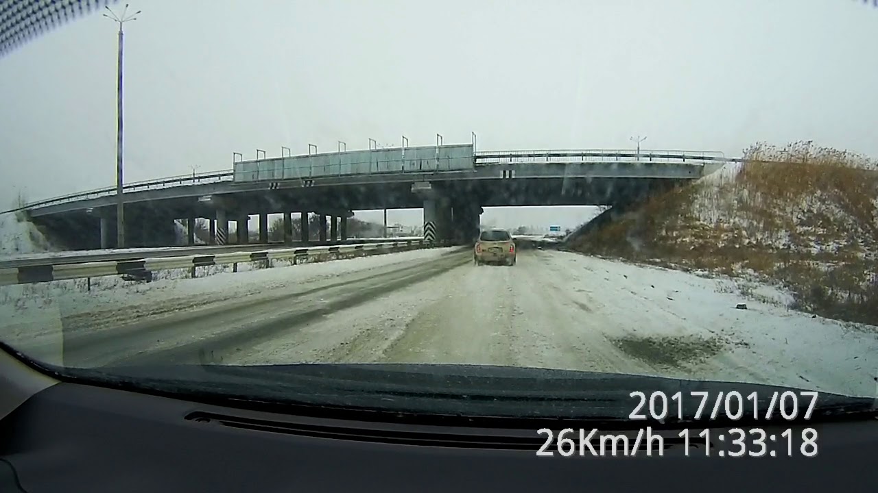 Трасса М-29 - Новомосковск - Чонгар (Крым) 07.01.2017